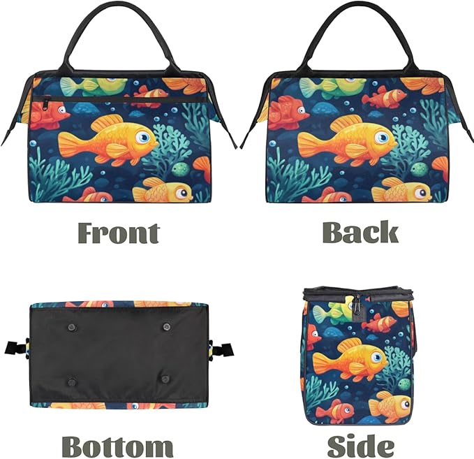 Clown Fish Overnight Weekender Bag for Women Men Travel Duffel Bags Waterproof Luggage Carry on Sports Yoga Gym Bag