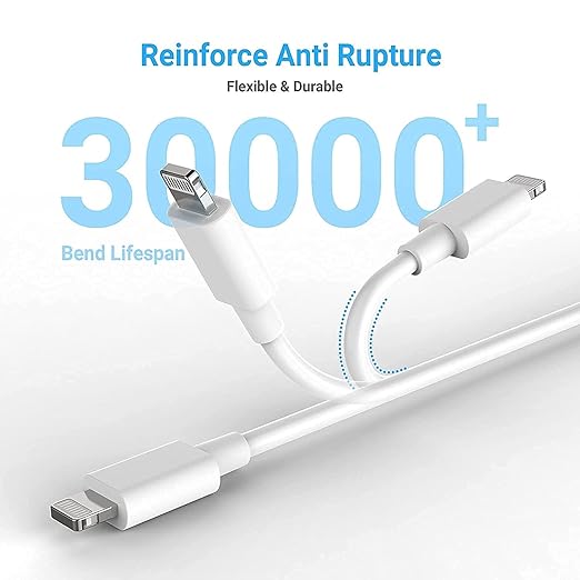10FT IPhone Charger Lightning Apple MFi Certified Cable, USB A to Lightning Fast Charging Cable for iPhone 14, 14 pro max,13 Plus,SE 2nd/12/11/Xs/XR, iPad 4/5/6/7/8, Mini 2/3/4/5, Air 2/3 Carplay Cord