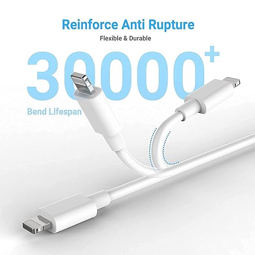 Short CarPlay Lightning Cable, 20 inch USB A to Lightning Cable for Apple iPhone 14, 14 Plus, 14 Pro Max, 13, SE 2nd/12/11/Xs/XR/8/7, iPad Air 4/5/ 6/7/8, Mini 2/3/4/5 Charger Cord, Car Charging Cable