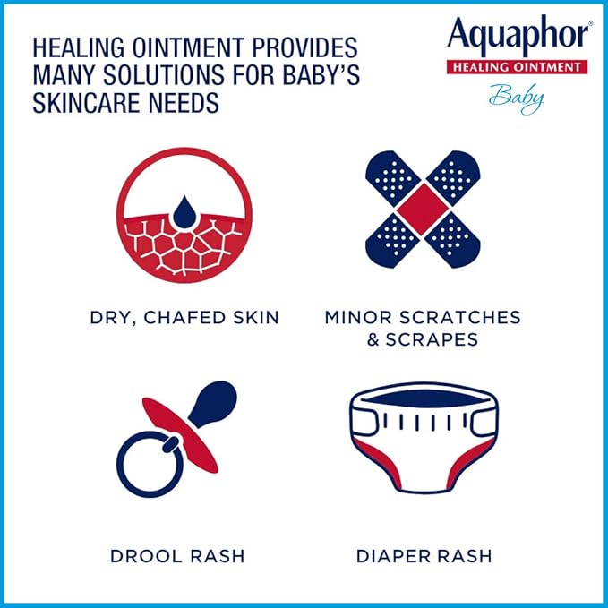 Aquaphor Baby Healing Ointment, To-Go Pack | Advanced Therapy | For Chapped Cheeks | For Diaper Rash | 2 Count Pack