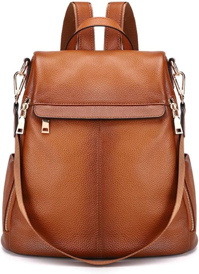 Kattee Women's Anti-Theft Backpack Purse Genuine Leather Shoulder Bag Fashion Ladies Satchel Bags