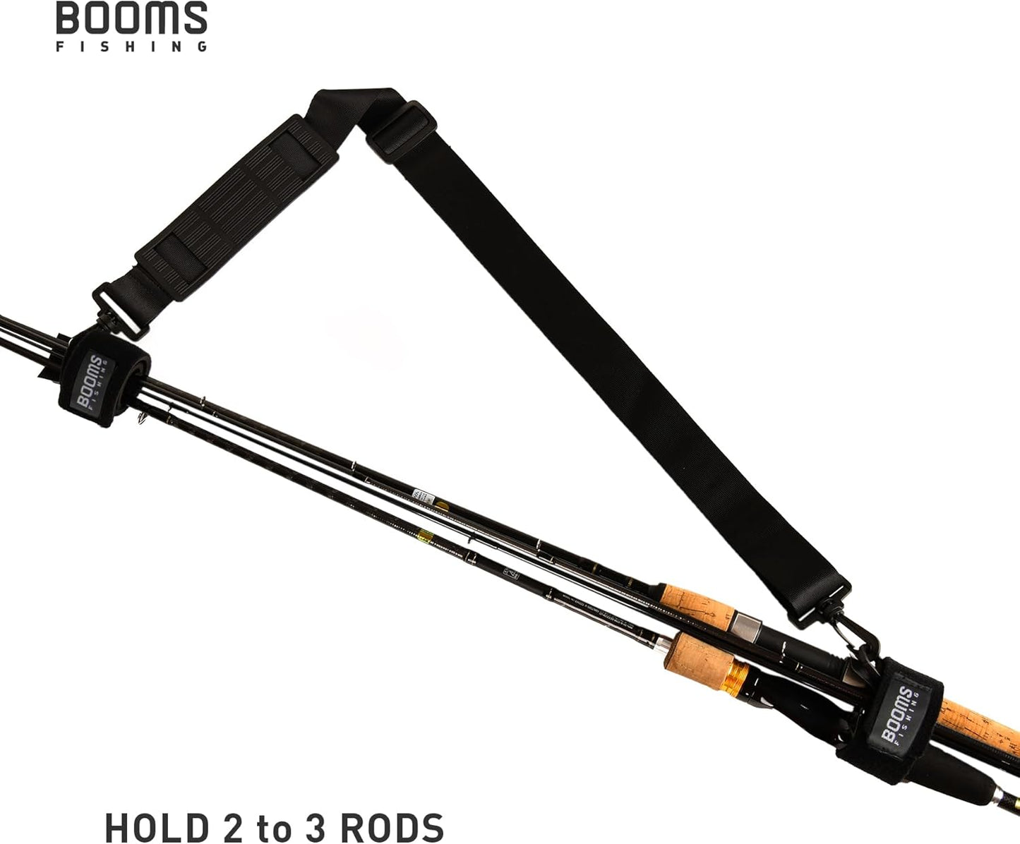 Booms Fishing RS4 Rod Carrier Strap Sling Shoulder Belt, Black