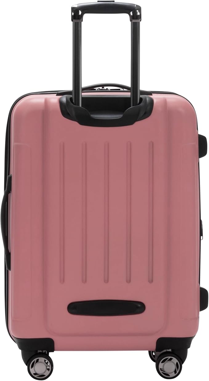 Kenneth Cole REACTION Renegade Luggage Expandable 8-Wheel Spinner Lightweight Hardside Suitcase, Peony, 24-Inch Checked