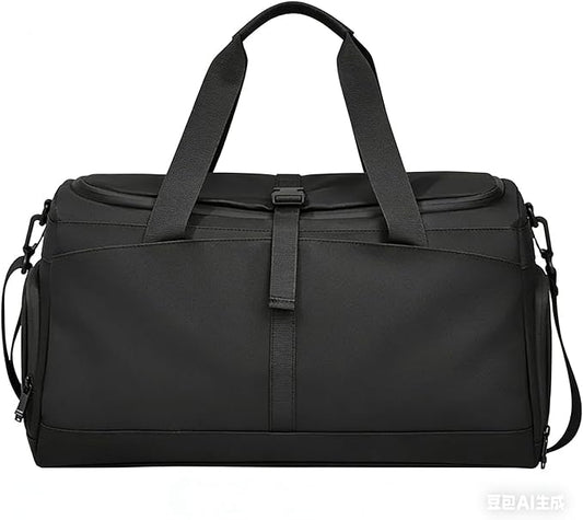 42L Gym Bag for women man, Duffle Bag for Travel, Personal Item Bag, Carry on Bag with Wet Pocket & Shoes Compartment, Water Resistant Weekender Bags with Luggage Handle Wrap