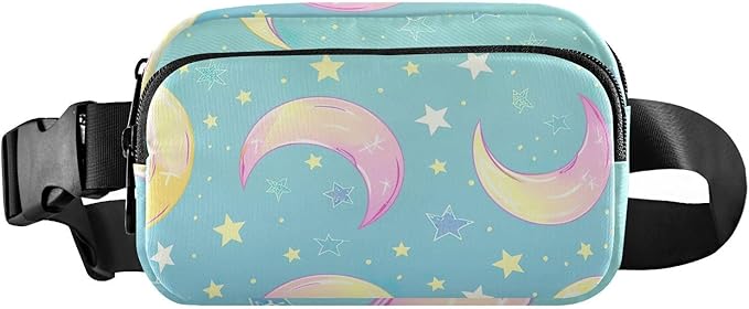 Gradient Moons Star Fanny Pack for Women Men Water Resistant Fashion Waist Packs with Adjustable Strap Belt Bag for Travel Workout Jogging Hiking 21219044