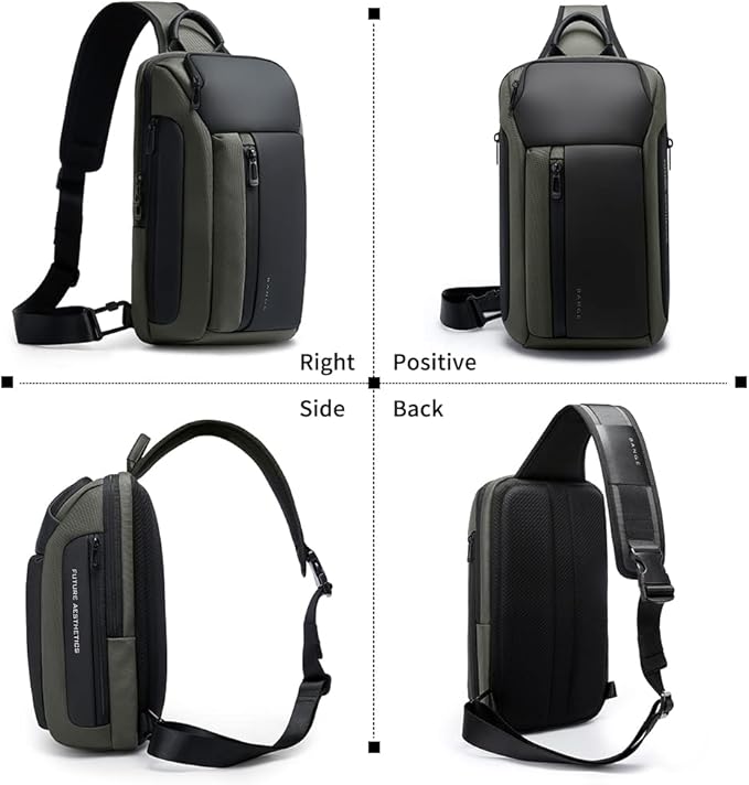 BANGE Men's Crossbody Backpack - Waterproof Shoulder Bag for Travel, Hiking & Daily Commute