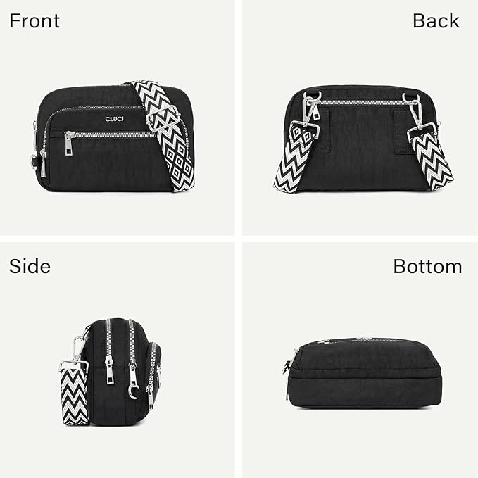 CLUCI Crossbody Bags for Women Travel,Travel Bags for Women,Travel Purses Anti Theft Crossbody,Convertible Belt Bag RFID
