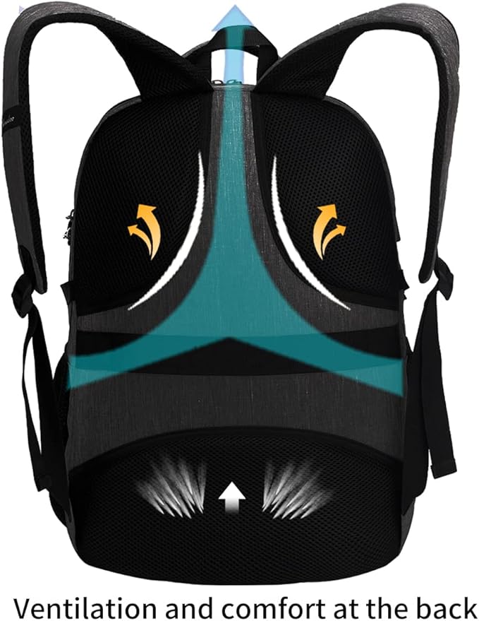 SHRRADOO Anti Theft Laptop Backpack Travel Backpacks with Combination Lock for Women Men High School College Backpack Computer Bag Fits 17 Inch Laptop,Sky Blue