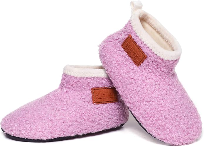 ditont Toddler Slippers Non-Slip Lightweight Comfortable Kids Indoor Grip House Home Shoes for Boys Girl