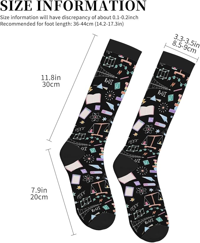 Compression Socks Knee High Circulation Support Socks For Women Men Athletic Running Work Hiking Cycling Travel