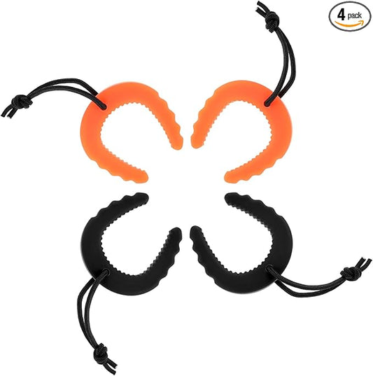 4 PCS First Responder Door Stop, Door Jam for Law Enforcement Door Pinch Guard from Closing Edge Door Finger Guards Security Emergency Police Door Stoppers (Orange, Black)