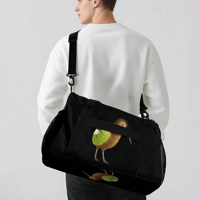 Kiwi Bird Duffle Bag Gym Bag for Workout Travel Tote with Detachable Straps