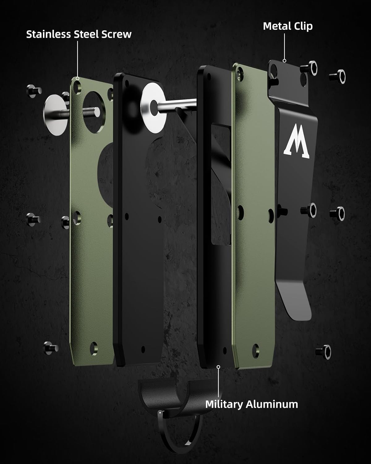 Key Organizer Compact Key Holder Metal Key Chain Minimalist key case key holder for keychain Secures 1-5 Keys