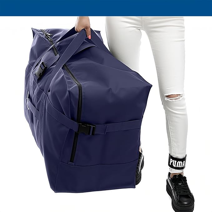 Arxus Large Duffel Bag, Waterproof Carry on Weekend Overnight Storage Bag over Luggage for Airline, Travel, Camping, Moving