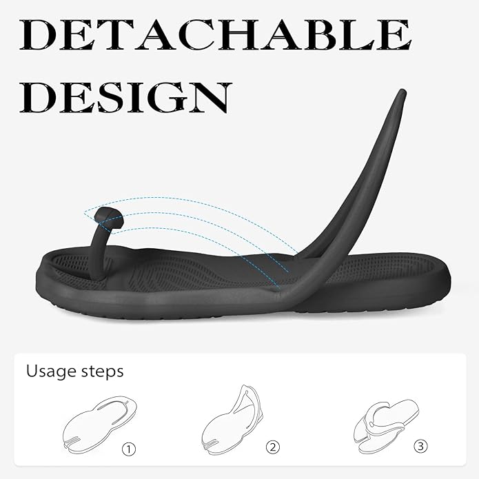 Rosoz Flip Flops for Women Men Foldable Travel Slippers Lightweight Shower Shoes Non-Slip Quick-Dry Bathroom Camp Beach Sandals