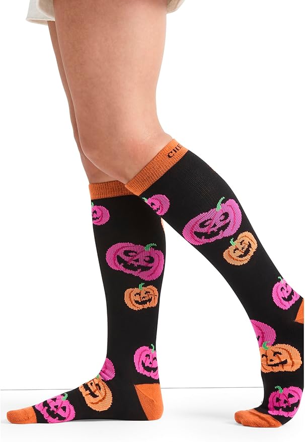 Cherokee Women's 10-15mmHg Compression Socks – Fun Print Knee Highs with Light Support, Soft Feel - PRINTSUPPORT