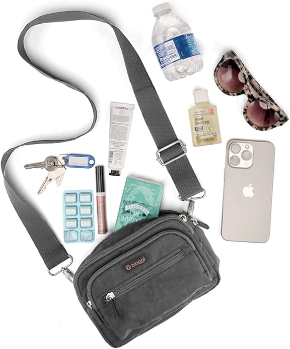 biaggi Flexmates Convertible Anti-Theft Crossbody Bag for Women | Lightweight On-The-Go Travel Organizer, RFID Blocking