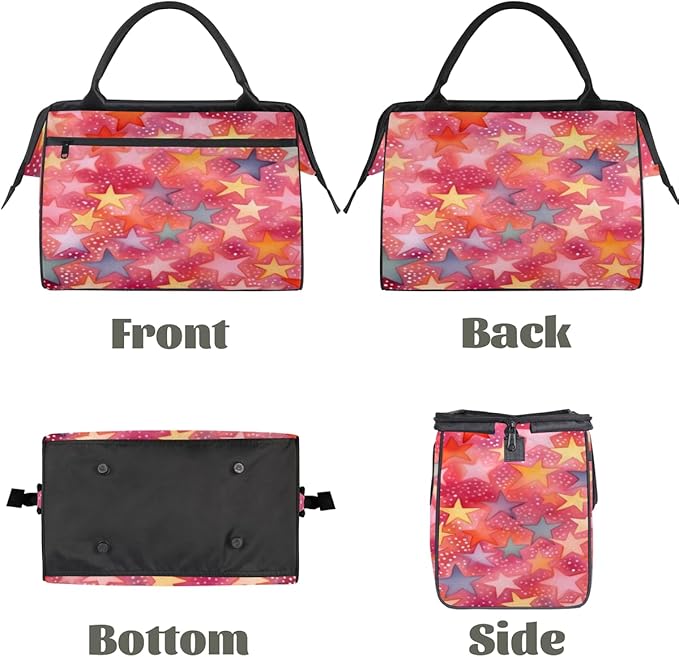 Star Overnight Weekender Bag for Women Men Travel Duffel Bags Waterproof Luggage Carry on Sports Yoga Gym Bag