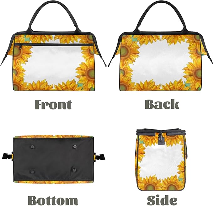 Sunflowers Overnight Weekender Bag for Women Men Travel Duffel Bags Waterproof Luggage Carry on Sports Yoga Gym Bag