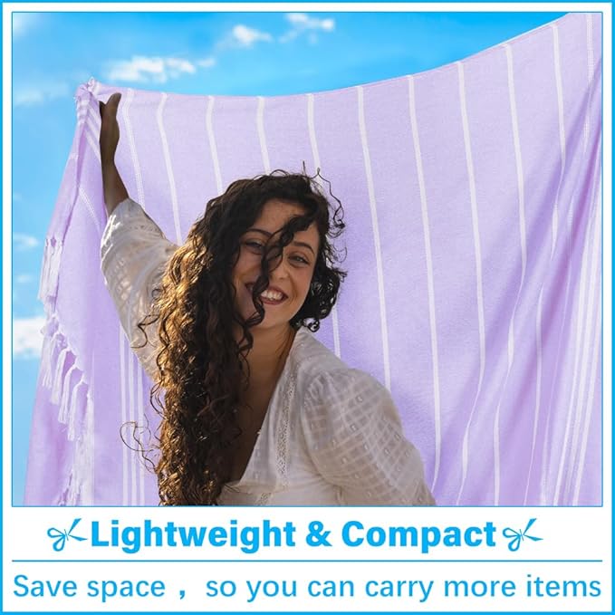 Oversized Turkish Beach Towel Blanket XXL Cotton Sandproof Towels Boho Woven Extra Large Big Sand Free Giant Throw Blankets Huge Quilt XL Picnic Camping Necessities Cloud for Adult Gifts