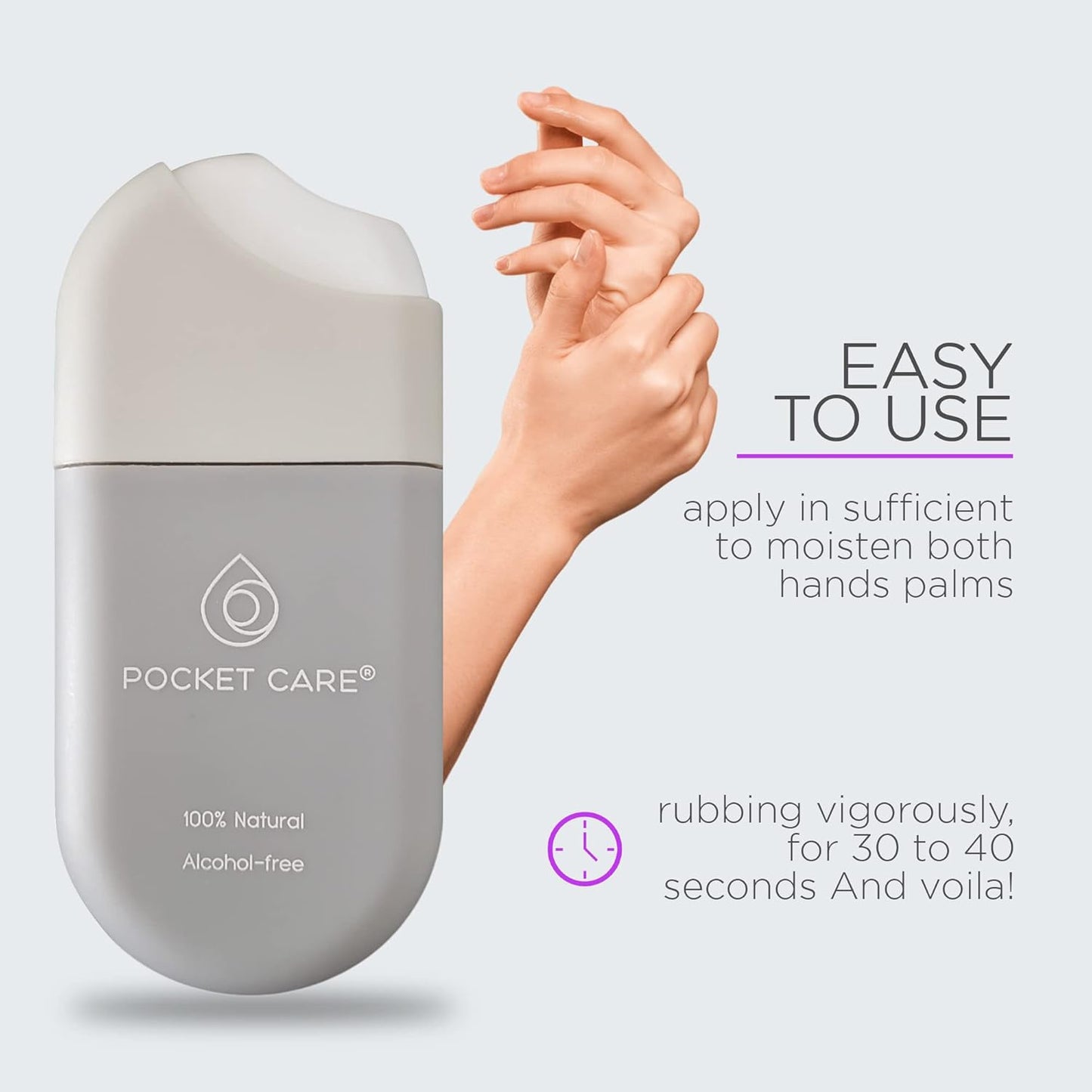 POCKET CARE | 2 Pack Verbena Scented Hand sanitizer Spray 15 ml - Spray for Hands | Organic Moisturizing Spray | Travel Size - Travel Accessories | 100% natural (Lemon Verbena)