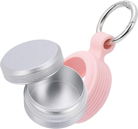 Premium Keychain Case – Small Metal Travel Pill Box, Waterproof Pill Container Pill Holder, Portable Medicine Pill Organizer for Earplugs, Jewelry, Compatible with Loop, Vibes & Eargasm