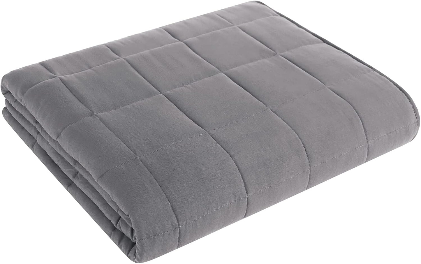 L'AGRATY Weighted Blanket - 80"x87" 25lbs Cooling Breathable Heavy Blanket Microfiber Material with Glass Beads for Adult All-Season Summer Fall Winter Soft Thick Comfort