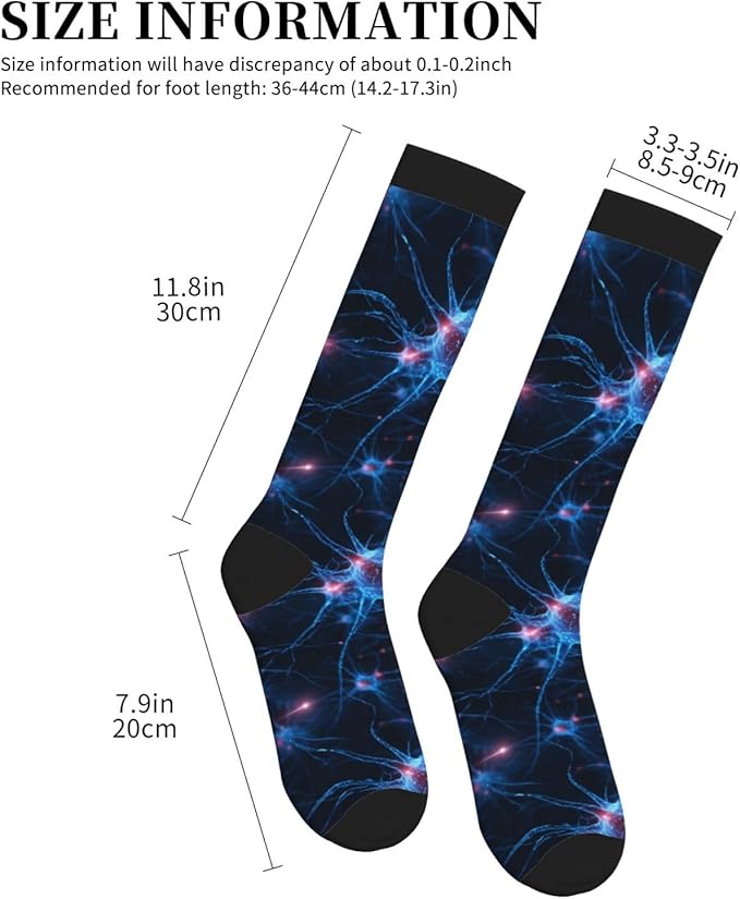 Compression Socks Knee High Circulation Support Socks For Women Men Athletic Running Work Hiking Cycling Travel
