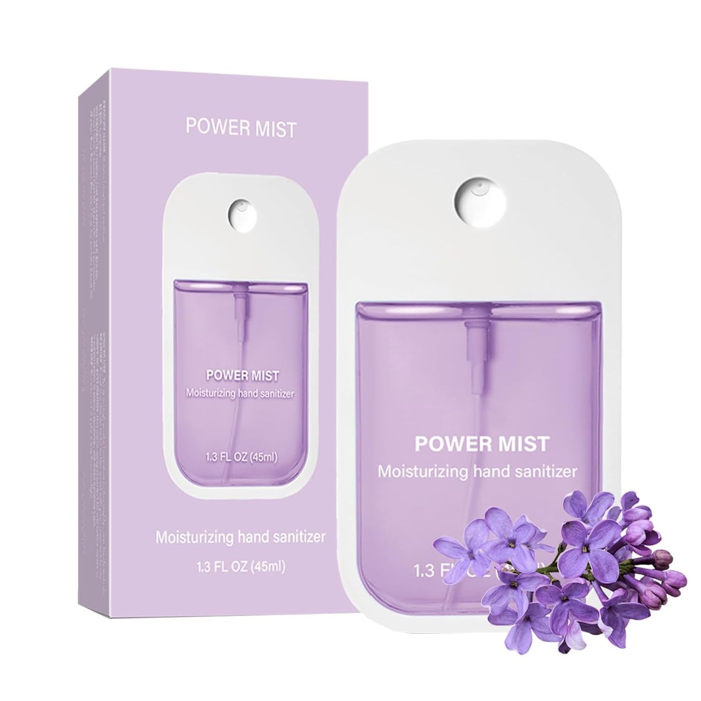 Power Mist Hydrating Hand Sanitizer Spray, Portable Travel-Size Hand Sanitizer Spray, 500-Sprays Each，Suitable for Both Adults and Children (Lavender)