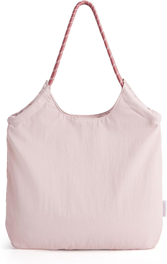 BAGSMART Beach Bags for Women, Beach Tote Bag Beach Bag with Zipper Travel Tote Bag for Women Sandproof Swim Pool Bag | Packable Beach Bag, Beach Essentials, for Travel, Gym, 12.5L Medium Tote, Lightweight, Water-resistant