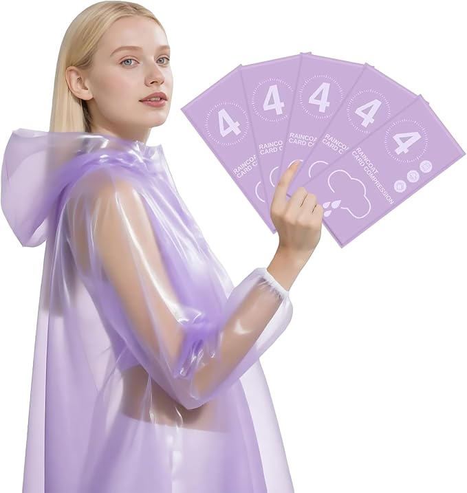 Disposable Rain Ponchos for Adults - Emergency Rain Ponchos，Lightweight for Travel