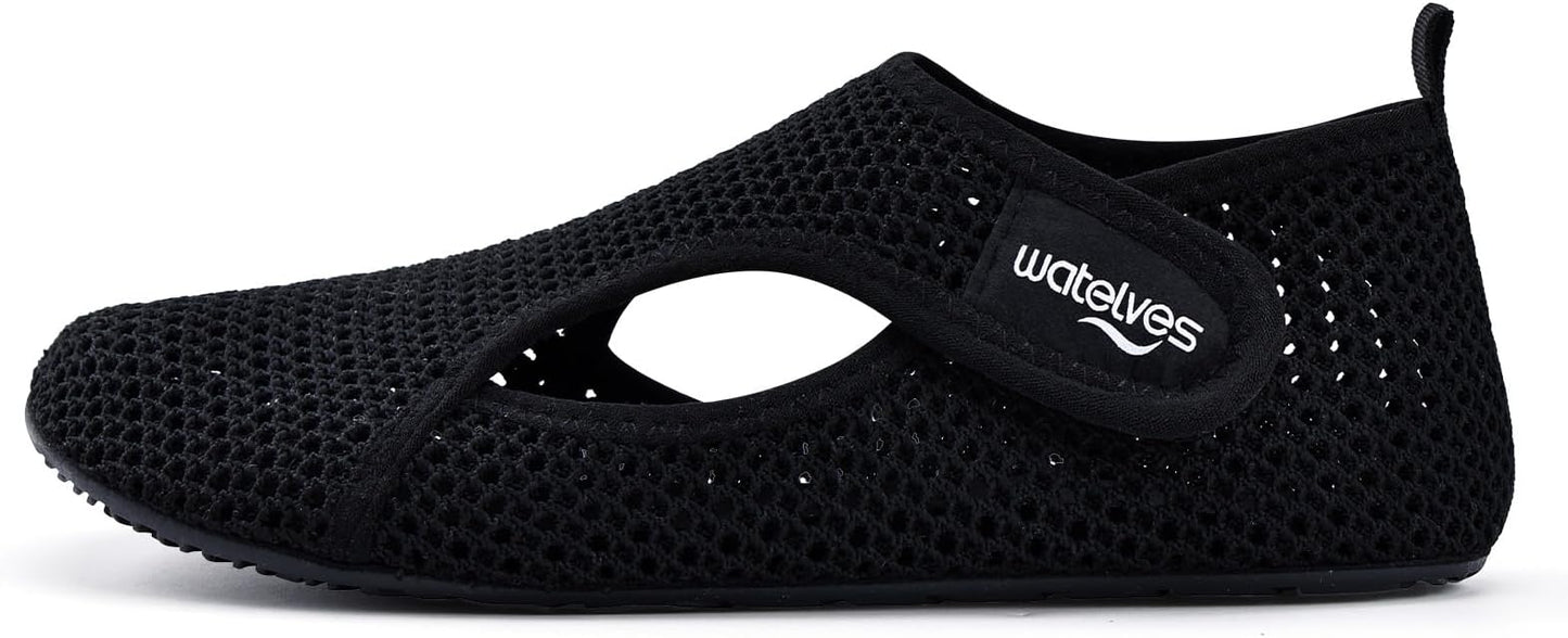 WateLves Water Shoes for Women Men Swim Beach Aqua Socks House Slippers Quick Dry Barefoot Travel Shoes with Adjustable Magic Tape for Pool Diving Boating Yoga