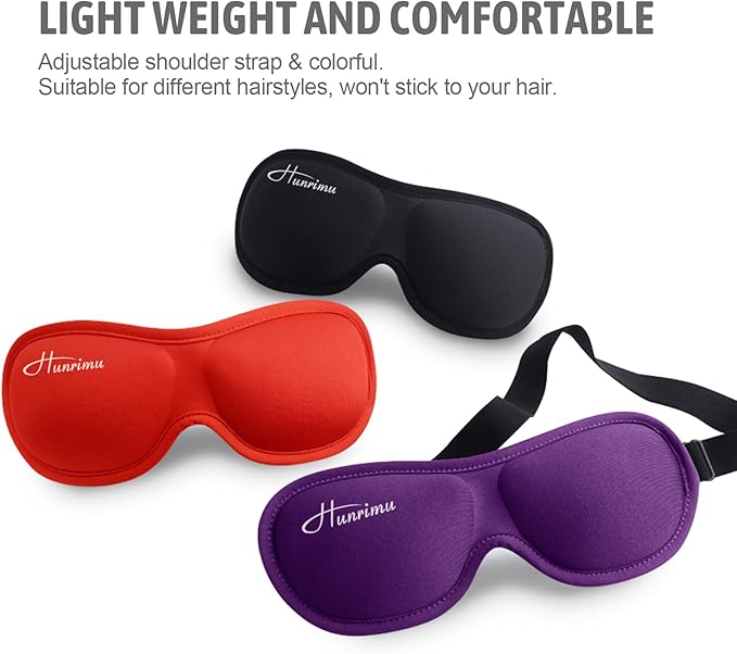 Sleep Eye Mask for Women Men, Eye Covers for Sleeping, 3D Sleep Mask for Travel Yoga Nap (Purple)