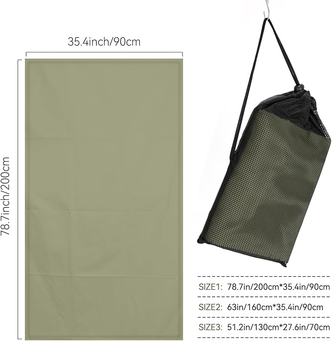Microfiber Towel for Travel, Camping, Hiking, Backpacking, Shower – Quick Dry, Ultra Compact, Lightweight & Super Absorbent(Army Green,51x27 in)