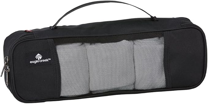 Eagle Creek Pack-It Tube Cube - Small Packing Cube for Suitcases with Two-Way Zipper, Quick-Grab Handle, and Mesh Top for Visibility and Breathability, Black