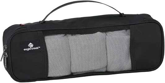 Eagle Creek Pack-It Tube Cube - Small Packing Cube for Suitcases with Two-Way Zipper, Quick-Grab Handle, and Mesh Top for Visibility and Breathability, Black