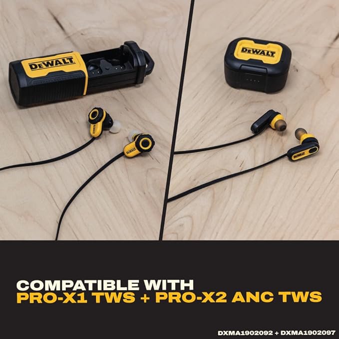 DEWALT Anti-Loss Lanyard for TWS & TWS ANC Earbuds – Durable Safety Cord for Secure Fit and Easy Access, Detachable Neck Strap Compatible with DEWALT Wireless Earbuds, Pro Accessories