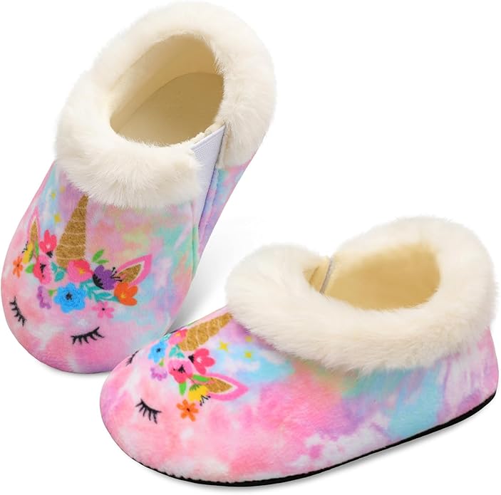 Centipede Demon Toddler Slippers for Boys Girls Slip on Kids Baby Toddlers House Shoes Lightweight Barefoot Furry Sock Shoes Indoor Outdoor Warm Walking Shoes