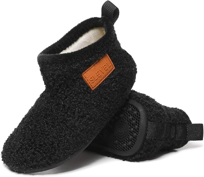 ditont Toddler Slippers Non-Slip Lightweight Comfortable Kids Indoor Grip House Home Shoes for Boys Girl