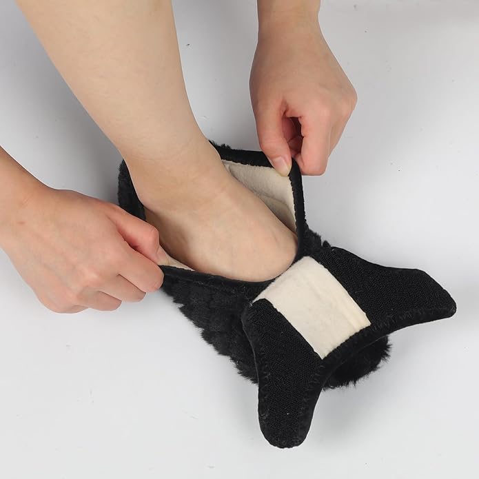 BARERUN Slippers for Women Men Wide House Diabetic Shoes for Women Men Warm Arthritis Edema Swollen Neuropathy Socks Slip on Adjustable Fuzzy Comfy Soft Womens Mens Bedroom Sliipers