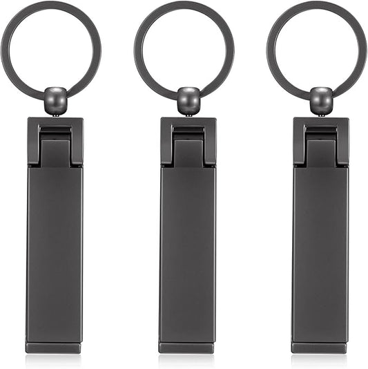 Hotop 3 Pieces Purse Hook for Table Instant Bag Hook Hanger, 2-in-1 Handbag Table Holder Hanger Set Mobile Phone Holder Foldable Storage Stylish Swivel Design for Women Desk(Black)