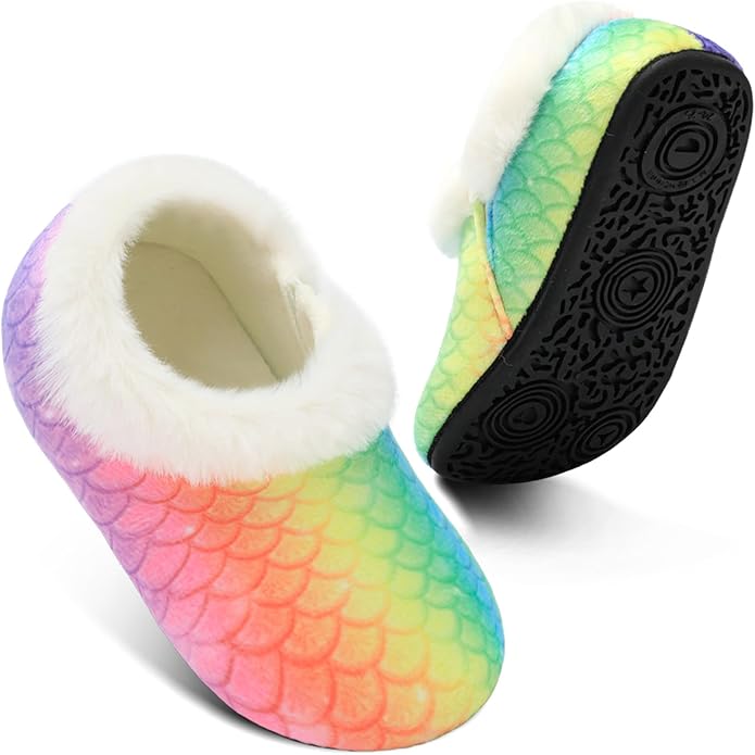 Centipede Demon Toddler Slippers for Boys Girls Slip on Kids Baby Toddlers House Shoes Lightweight Barefoot Furry Sock Shoes Indoor Outdoor Warm Walking Shoes