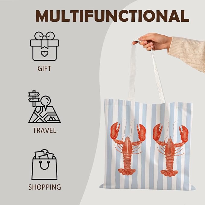 FBB Ocaen Beachy Ocean Sea Fish Reusable Grocery Shopping Bag