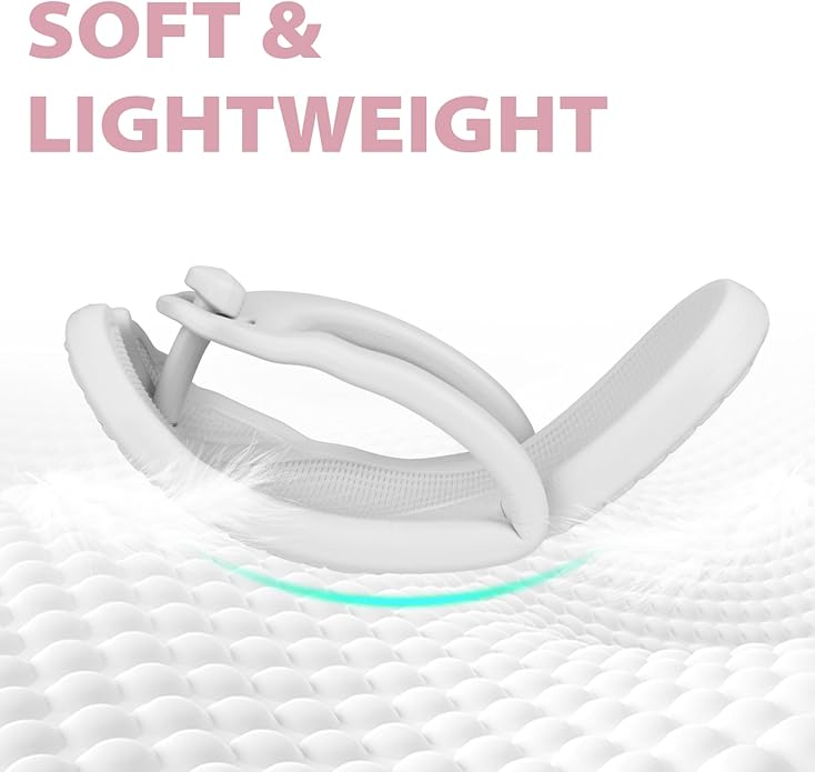 Rosoz Flip Flops for Women Men Foldable Travel Slippers Lightweight Shower Shoes Non-Slip Quick-Dry Bathroom Camp Beach Sandals