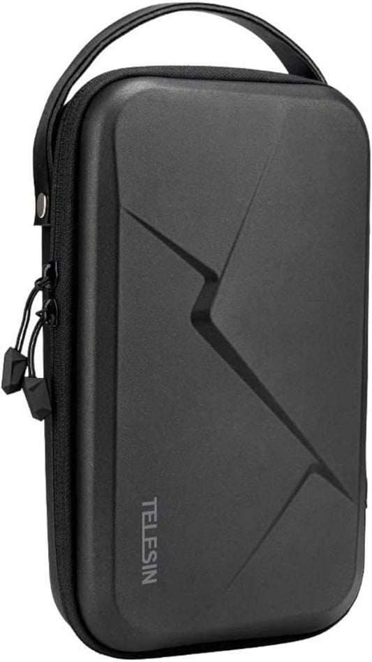 TELESIN Carry Case Waterproof Hard Carrying Bag for GoPro Max Hero 13 12 11 10 9 Insta360 X5/X4/X3 Ace Pro 2 Go Ultra DJI Osmo Action 6/5pro/4/Pocket 3/Nano EDC Tech Pouch Camera Accessories