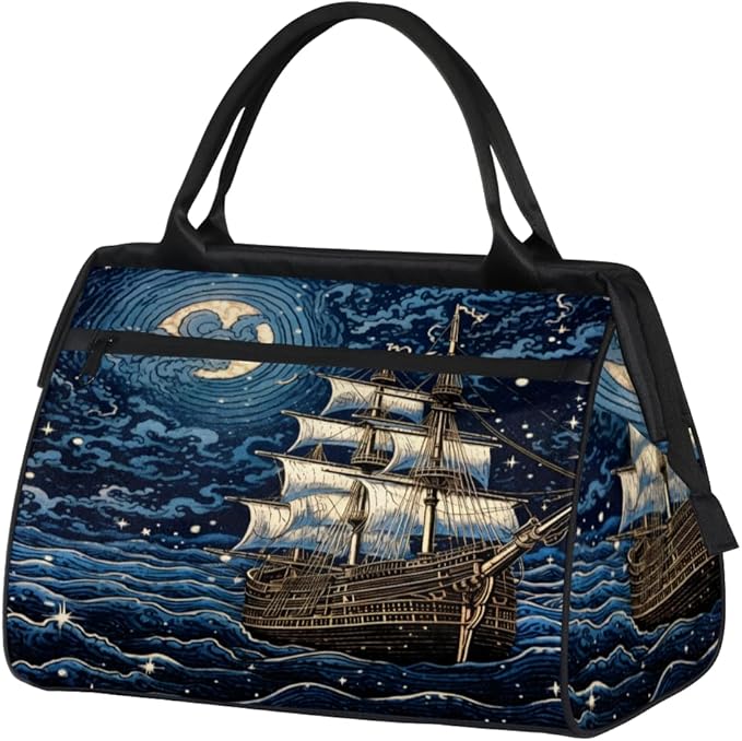 Boat Overnight Weekender Bag for Women Men Travel Duffel Bags Waterproof Luggage Carry on Sports Yoga Gym Bag