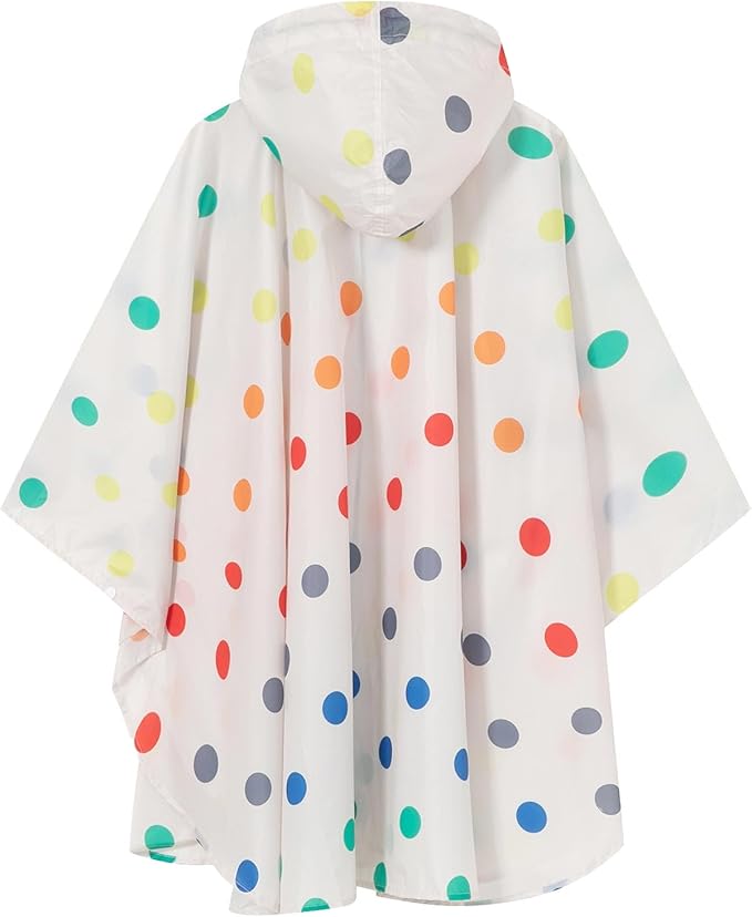 SaphiRose Lightweight Kids Rain Poncho Waterproof Jacket Zipper Up Rain Coat