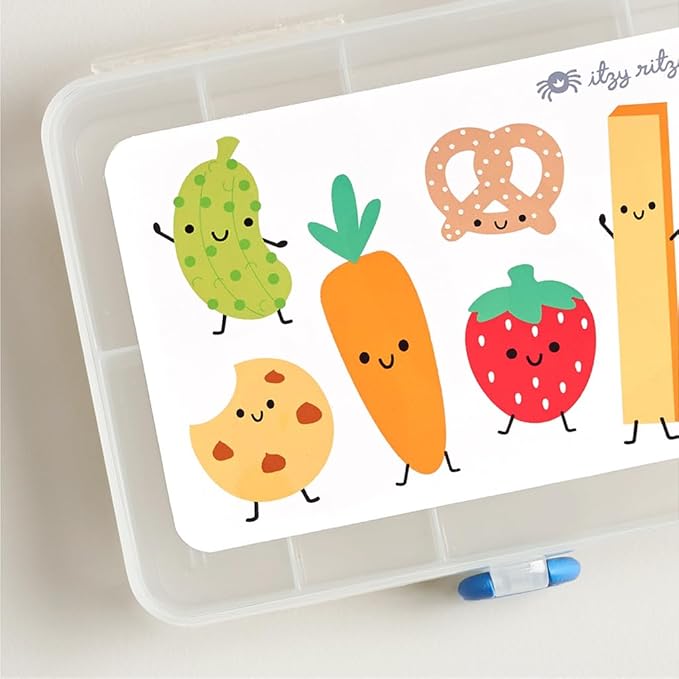 Itzy Ritzy Divided Snack Box – BPA-Free Travel Snack Container with 6 Compartments and Snap-Tight Lid – Convenient Food Storage for Car Rides, Daycare, and On-the-Go