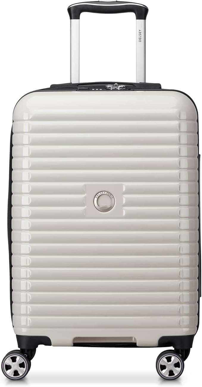 DELSEY PARIS Cruise 3.0 Hardside Expandable Luggage with Spinner Wheels, Glossy Ivory, 2 Piece Set (20/28)