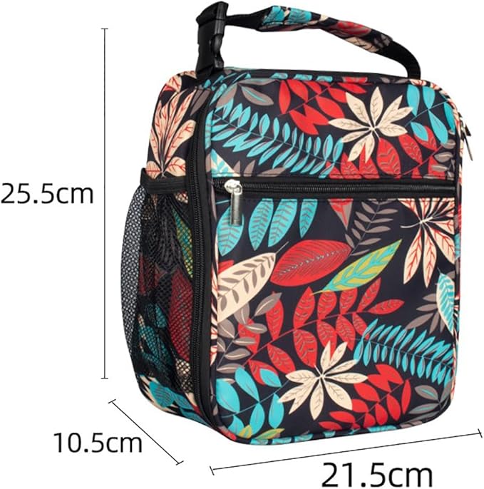 Insulated Lunch Bag for Men and Women, Leakproof Lunch Box with Mesh Pockets for Work, Gym, Travel or Camping, Lightweight and Easy Clean
